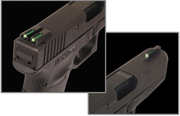 Picture of Truglo TFO Tritium/Fiber-Optic Day/Night Sights Fits Glock Slimline Models 42/43/43x/48 Set Sights Green Front / Green Rear TG131GT1A