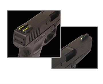 Picture of Truglo TFO Tritium/Fiber-Optic Day/Night Sights Fits Sig #8 Front/#8 Rear - Front Green/Rear Yellow TG131ST1Y TGTG131ST1Y