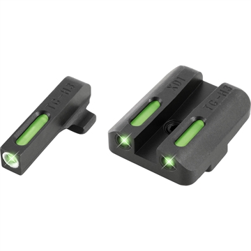 Picture of Truglo TFX Tritium/Fiber-Optic Day/Night Sights Fits Springfield XD XDM (excluding 5.25" Comp Series) and XDS - White Outline Front/Rear Green TG13XD1A