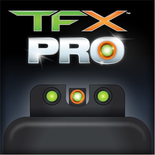Picture of TRUGLO Brite-Site TFX Pro, Sight, Fits Glock 17,17L,19,22,23,24,26,27,33,34,35,38,39, Tritium/Fiber-Optic, Day/Night Sight, 24/7 Brightness, Orange Ring on Front Sight TG-TG13GL1PC