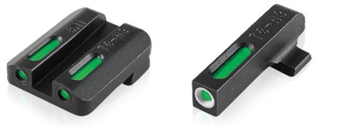 Picture of TruGlo TFX Pro Black | Green Tritium & Fiber Optic Orange Outline Front Sight Green Tritium & Fiber Optic Rear Sight TG13WA3PC