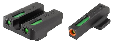 Picture of Truglo TFX Pro Tritium/Fiber-Optic Day/Night Sights Fit KAHR ARMS K MK P PM T &TPModels with New Dovetail (post 2004) - Orange Outline Front/Rear TG13KA1PC