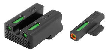 Picture of Truglo TFX Pro Tritium/Fiber-Optic Day/Night Sights Fit Novak LoMount cut .260 front / .450 rear - Orange Outline Front/Rear Green TG13NV1PC