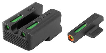 Picture of Truglo TFX Pro Tritium/Fiber-Optic Day/Night Sights Fit Novak LoMount cut .260 front / .500 rear - Orange Outline Front/Rear Green TG13NV3PC