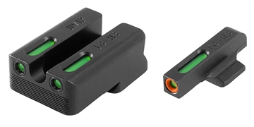 Picture of Truglo TFX Pro Tritium/Fiber-Optic Day/Night Sights Fit Novak LoMount cut .270 front / .450 rear - Orange Outline Front/Rear Green TG13NV2PC
