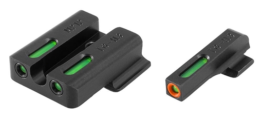 Picture of Truglo TFX Pro Tritium/Fiber-Optic Day/Night Sights Fit S&W M&P Shield|S&W M&P 22|S&W M&P SD9|S&W M&P SD40 - Orange Outline Front/Rear Green TG13MP1PC