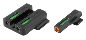 Picture of Truglo TFX Pro Tritium/Fiber-Optic Day/Night Sights Fit S&W M&P Shield S&W M&P 22 S&W M&P SD9 S&W M&P SD40 - Orange Outline Front/Rear Green TG13MP1PC
