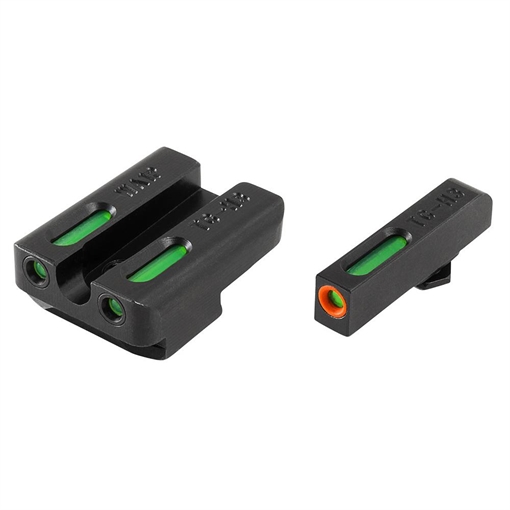 Picture of Truglo TFX Pro Tritium/Fiber-Optic Day/Night Sights Fit Taurus Millennium G2|Taurus 709 Slim|Taurus 740 Slim - Orange Outline Front/Rear Green TG13TA2PC