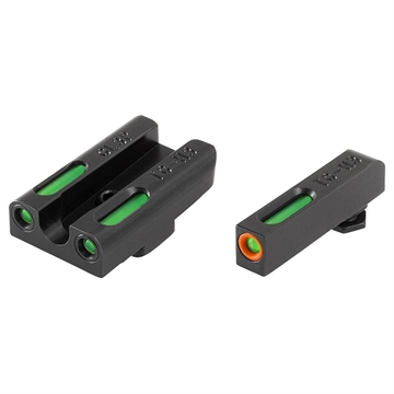 Picture of TRUGLO Brite-Site TFX Pro, Sight, Fits Glock 42 and 43, Tritium/Fiber-Optic, Day/Night Sight, 24/7 Brightness, Orange Ring on Front Sight TG-TG13GL3PC