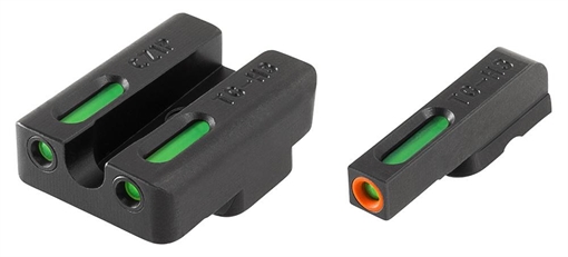 Picture of TruGlo TFX Pro Black | Green Tritium & Fiber Optic Orange Outline Front Sight Green Tritium & Fiber Optic Rear Sight TG13CZ2PC
