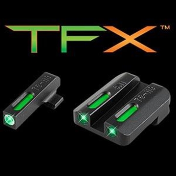 Picture of Truglo TFX Tritium/Fiber-Optic Day/Night Sight Set Steyr Mannlicher M-A1 C-A1 S-A1 L-A1 White Outline Front/Rear Green TG13SM1A