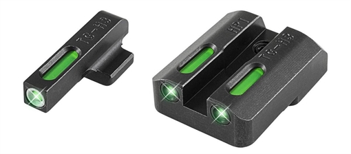 Picture of TruGlo TFX Black | Green Tritium & Fiber Optic White Outline Front Sight Green Tritium & Fiber Optic Rear Sight Walther PPS TG13WA2A