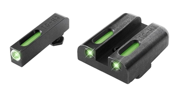 Picture of Truglo TFX Tritium/Fiber Optic Day/Night Sights Fits Glock 20 21 25 28 29 30 31 32 37 40 and 41 - White Outline Front/Rear Green TG13GL2A