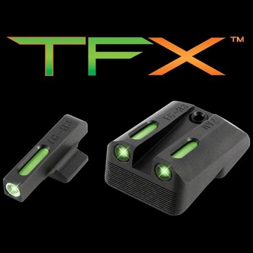 Picture of TRUGLO Brite-Site TFX, Sight, Fits 1911 Officer 3", Tritium/Fiber-Optic, Day/Night Sight, 24/7Brightness TG-TG13NV3A