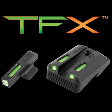 Picture of Truglo TFX Tritium/Fiber-Optic Day/Night Sights Fits Novak LoMount cut .260 Front / .450 Rear (1911 5" Govt. .45ACP) Ruger SR1911 Models (regardless o TG13NV1A