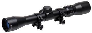 Picture of TruGlo TG-853932B Trushot Black Anodized 3-9x32mm 1" Tube Duplex Reticle w/Rings 3/8" Dovetail TG853932B