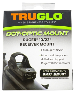Picture of Truglo Dot Optic Mount for Ruger 10/22 Rifle Receiver Mount Black TG-TG8955RU2 TGTG8955RU2