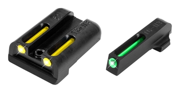Picture of TruGlo TFO Green/Tritium/Fiber Optic Front Sight-Yellow/Tritium/Fiber Optic Rear Sight Sig Sauer P-Series #6 Front/#8 Rear TG131ST2Y