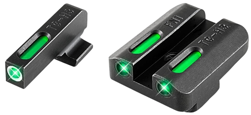 Picture of TRUGLO TFX Sight, Day/Night Sight Set For FN FNX, Front Sight Color Green W/ White Focus Lock Ring, Rear Sight Color Green, Green Tritium TG-TG13FN1A