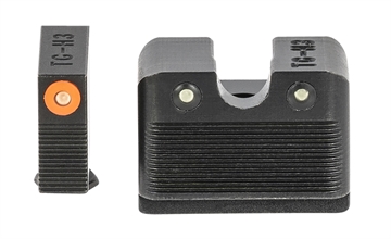 Picture of TRUGLO Tritium Pro Brite Site Day / Night Sight Set Fits Glock M.O.S., Front Sight Color Green W/ Orange Focus Lock Ring, Rear Sight Green, Glows In The Dark No Batteries Or Light Exposure Required TG-TG231G2MC