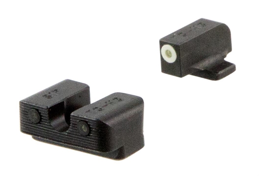 Picture of TruGlo Tritium Pro Black | Green Tritium White Outline Front Sight Green Tritium Rear Sight TG231S2W