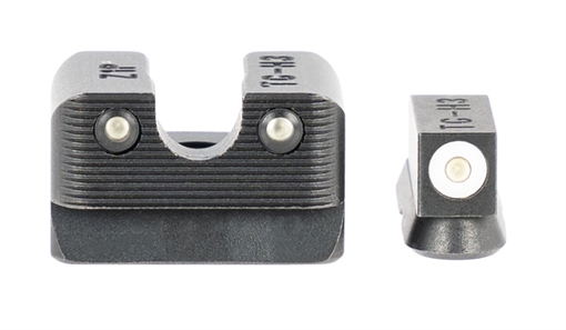 Picture of TruGlo Tritium Pro Black | Green Tritium White Outline Front Sight Green Tritium Rear Sight TG231Z1W