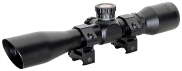 Picture of Truglo Tru-Brite Xtreme Compact Tactical 4x 32mm Obj 20.79 ft @ 100yds FOV 1" Tube Black Finish Mil-Dot TG8504BT