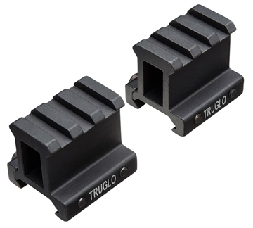 Picture of Truglo 2-Piece Riser Mount Adapter For Picatinny Rail 1" Aluminum 1.36" L TG8992B