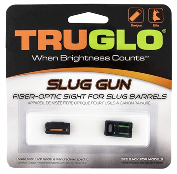 Picture of TruGlo Slug Gun Series Black Red Fiber Optic Front Sight Green Fiber Optic Rear TG961R