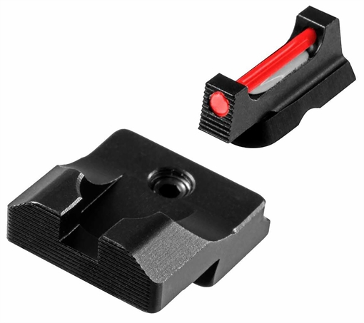 Picture of TruGlo Fiber-Optic Pro Red/Fiber Optic Front Sight-Black/Blank Optic Rear Sight Smith & Wesson M&P TGTG132MP