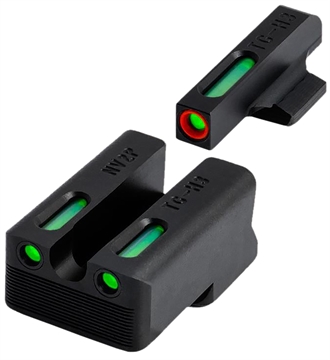 Picture of TruGlo TFX Pro Green Tritium & Fiber Optic Orange Outline Front Sight Green Tritium & Fiber Optic Rear Sight TGTG13NV2PC