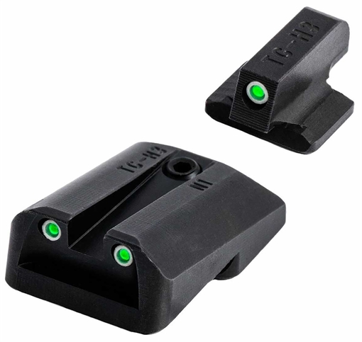 Picture of Truglo Tritium Night Sights Fits Novak .260/.500 Set - White Outline Front/Rear Green TG231N3 TGTG231N3