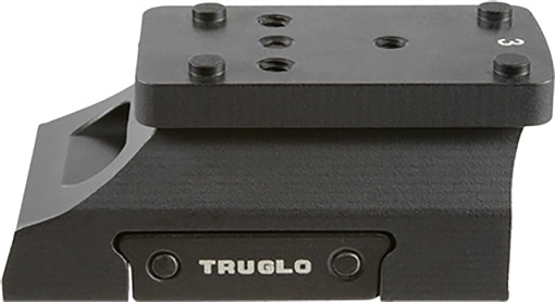 Picture of TRUGLO Universal Micro Red Dot Riser, Picatinny Attachment, T.O.P.S. Universal Adapter Plates (Most Major Pptic Brands), Nitride Finish, Black, Co-witness Height TG-TG8977B TGTG8977B