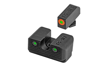 Picture of TRUGLO Tritium Pro Brite Site Day/Night Sight Set Fits Glock 20/21/25/29/30/31/32/37/40/41, Front Sight Color Green W/ Orange Focus Lock Ring, Rear Sight Green, Glows In The Dark No Batteries Or Light Exposure Required TG-TG231G2C
