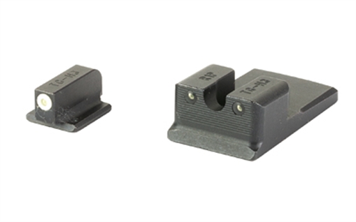 Picture of TruGlo Tritium Pro Black | Green Tritium White Outline Front Sight Green Tritium Rear Sight TG231R1W