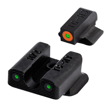 Picture of TruGlo Tritium Pro Black Green Tritium White Outline Front Sight Green Tritium Rear Sight TG231MP2C