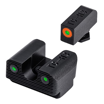 Picture of TruGlo Tritium Pro Black Green Tritium Orange Outline Front Sight Green Tritium Rear Sight TG231G1AC