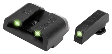Picture of TRUGLO Tritium Pro Brite Site Day / Night Sight Set Fits Glock M.O.S., High, Front Sight Color Green W/ Orange Focus Lock Ring, Rear Sight Green, Glows In The Dark No Batteries Or Light Exposure Required TG-TG231G2MW
