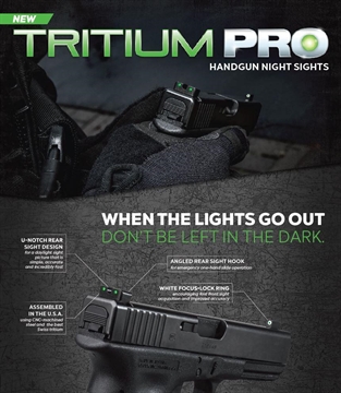 Picture of Truglo Tritium Pro Night Sights Fit Kahr Arms K MK P PM T&TP Models with New Dovetail (Post-2004) - Front Outline White/Rear Green TG231A1W TGTG231A1W
