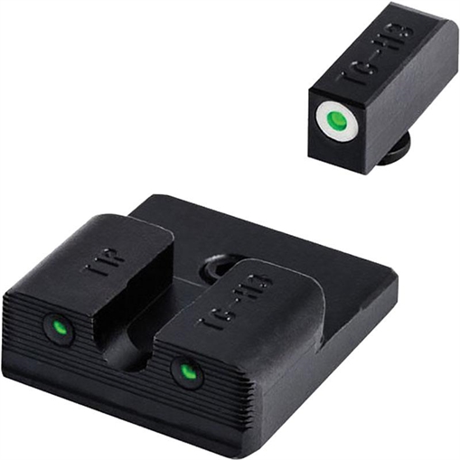 Picture of Truglo Tritium Pro Night Sights Fit Taurus Millennium G2 / 709 Slim / 740 Slim - White Outline Front/Rear Green TG231T2W