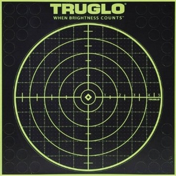 Picture of TruGlo Tru-See Grid Self-Adhesive Heavy Paper Black/Green 12"x12" Bullseye 6 Pack TG10A6