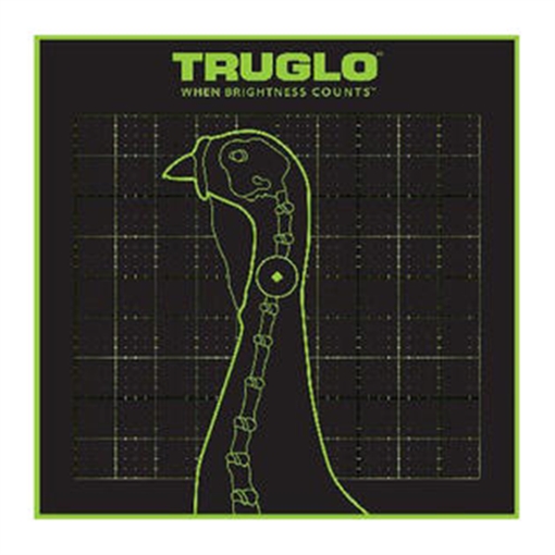 Picture of TruGlo Tru-See Turkey Target Self-Adhesive Heavy Paper Black/Green 12"x12" 6 Pack TG12A6