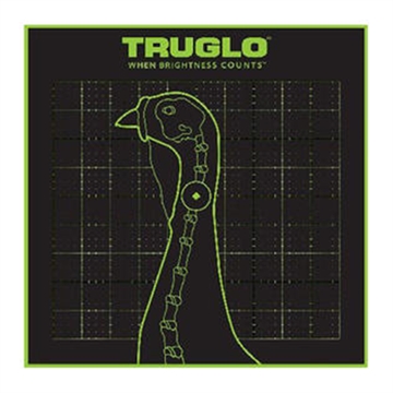 Picture of TruGlo Tru-See Turkey Target Self-Adhesive Heavy Paper Black/Green 12"x12" 6 Pack TG12A6