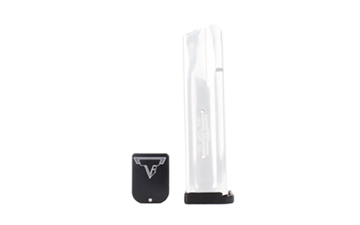 Picture of Taran Tactical Innovation Base Pad, Magazine Extension, Fits 2011 Style Magazines in 9MM/38 Super, +2 Rounds of 9MM, Anodized Finish, Black STVB-4G01