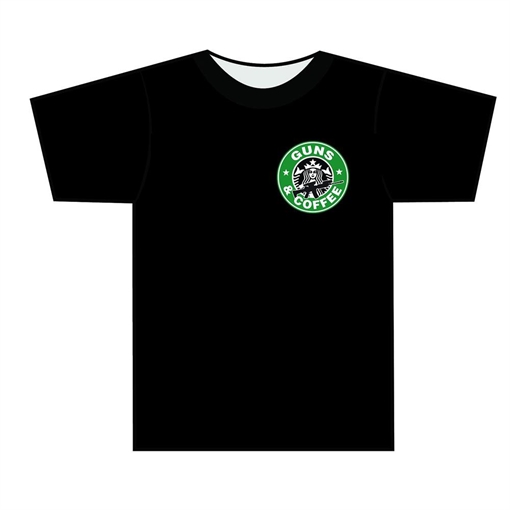 Picture of Tuff Products Guns and Coffee Short Sleeve Shirt Black S 3001-BK-SM