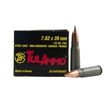 Picture of TULA 7.62X39 122G HP STEEL CASE 20/1000RDS UL076202