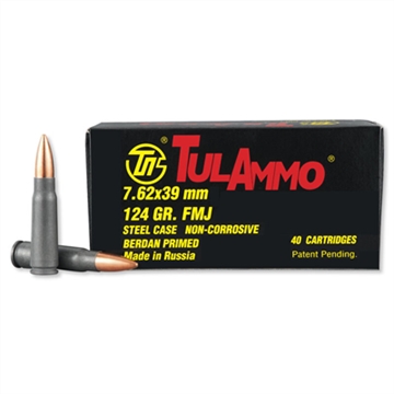Picture of TULAMMO 7.62X39 124GR FMJ 40RD BOX UL076209