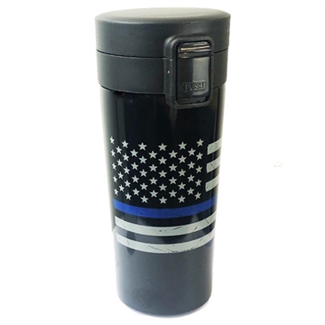 Picture of Thin Blue Line Tumbler - Thin Blue Line American Flag THERM-TBL-AM