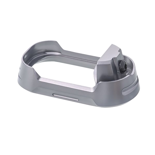 Picture of Tyrant CNC Magwell Fits Glock 17 Gen4 Grey Aluminum TDG17MWG4GREYBLACKSCRE