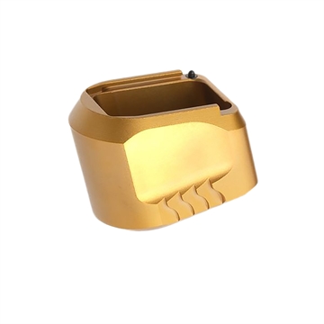 Picture of Tyrant CNC Magazine Extension 9mm/40 S&W Fits S&W M&P Full-Size Black Aerospace Grade Aluminum TDMPMAGEXFSGOLD